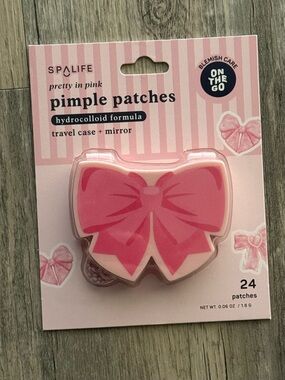 Spa Life Pretty in Pink Bow Pimple Patch Travel Case - Pink